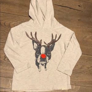 Gap long sleeve shirt with doggy raindeer